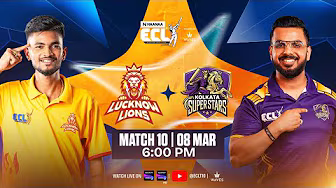 ECL Season 2 - Lucknow Lions vs Kolkata Superstars | Match 10 Promo background