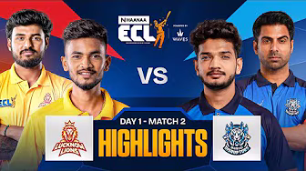 Munawar's Disruptors suffer a heavy defeat against Anurag's Lions | Match 2 Highlights | ECL T10 background