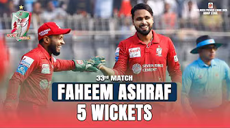 Faheem Ashraf's 5 Wickets against Sylhet Strikers || 33rd Match || BPL 2025 backdrop