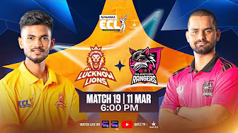 ECL Season 2 - Lucknow Lions vs Rajasthan Rangers | Match 19 promo background