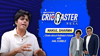 #CricCaster | #NakulSharma in a studio chat with #AnilKumble #IPL2025 background