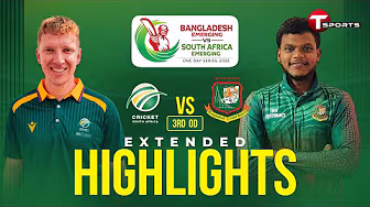 Extended Highlights | Bangladesh Emerging vs South Africa Emerging 2025 | 3rd OD | T Sports