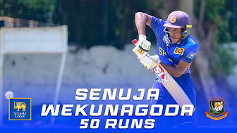 Highlights - Senuja Wekunagoda 50 Runs | 1st One Day Game | U19 Sri Lanka vs Bangladesh