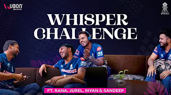 Whispering Challenge ft. Sandeep, Riyan, Nitish & Dhruv | Rajasthan Royals | IPL 2025 background