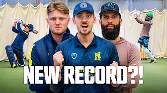 MOEEN ALI vs CLUB CRICKETERS! Fastest to Fifty ft. Dan Mousley backdrop