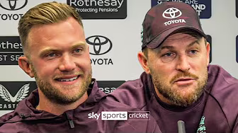 Brendon McCullum and Sam Cook speak ahead of England vs Zimbabwe Test match backdrop