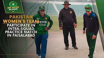 Pakistan women's team participate in intra-squad practice match in Faisalabad | PCB | MA2A backdrop
