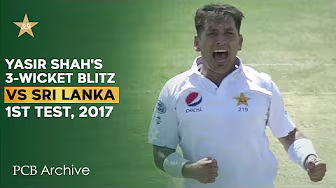 PCB Archive - Yasir Shah's 3️⃣ - Wicket Blitz | PAK vs SL 1st Test 2017 | M6C2A