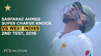 PCB Archive - Sarfaraz Ahmed's Tremendous Half-Century | PAK vs WI 2nd Test 2016 | PCB poster - similar to IPL 2026 M65: KKR vs MI - Cameron Green Wicket