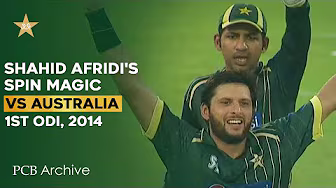 PCB Archive - 3️⃣ Wickets of Shahid Afridi's Spin Magic! | PAK vs AUS 1st ODI 2014 | M1C2A