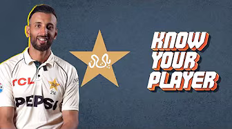 𝐊𝐧𝐨𝐰 𝐘𝐨𝐮𝐫 𝐏𝐥𝐚𝐲𝐞𝐫 - Shan Masood | Pakistan vs West Indies | PCB | M2I1A backdrop