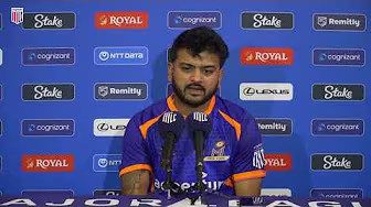 Post-game Press Conference Match 13: MI New York VS San Francisco Unicorns |Monank Patel| background