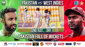Pakistan Fall of Wickets | Pakistan vs West Indies | 2nd Test Day 1 | PCB | M2I1A background