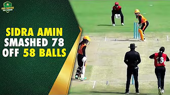 Sidra Amin smashed 78 off 58 balls | Stars vs Conquerors | National Women's T20 Tournament 2024-25 backdrop