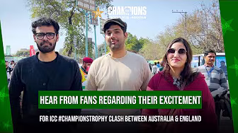Hear from fans regarding their excitement for ICC #ChampionsTrophy clash between Australia & England