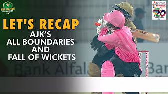 Let's Recap AJK's All Boundaries & Fall of Wickets | Match 28 | National T20 Cup 2025 | PCB | M2L1A
