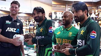 Souvenir shopping with the captains ©️ Rizwan leads the way as Santner and Bavuma explore ✨ background