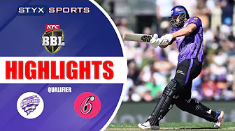 Big Bash League | Hobart Hurricanes Men Vs Sydney Sixers Men | Qualifier | Highlights #styxsports