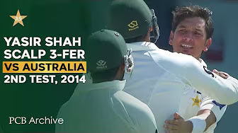 PCB Archive - Yasir Shah Scalp 3️⃣ Prize Wickets | PAK vs AUS 2nd Test 2014 | M1C2A