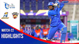 ILT20 Match | Cricket Highlights | MI Emirates vs Desert Vipers | Match-22 #ILT20 background