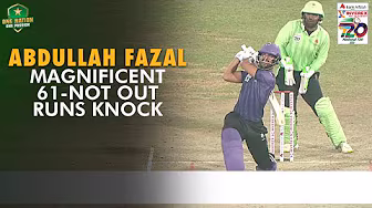 Abdullah Fazal's Unbeaten 6️⃣1️⃣* Runs | Karachi B vs Larkana | M4 |National T20 Cup 2025 | PCB M2L1