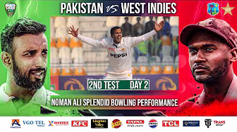 Noman Ali Splendid Bowling Performance | Pakistan vs West Indies | 2nd Test Day 2 | PCB | M2I1A