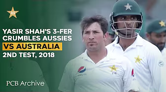 PCB Archive - Yasir Shah's 3️⃣ - Fer Crumbles the Aussies | PAK vs AUS 2nd Test 2018 | M7C2A background