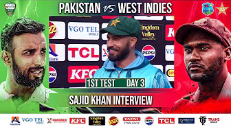 Sajid Khan Interview | Pakistan vs West Indies | 1st Test Day 3 | PCB | M2I1A background