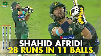 Shahid Afridi's Entertaining 2️⃣8️⃣ Runs in 1️⃣1️⃣ Balls in Dubai | #PAKvNZ 2nd T20I, 2014 | PCB