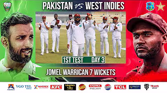 Jomel Warrican's spell of 7-32 | Pakistan vs West Indies | 1st Test Day 3