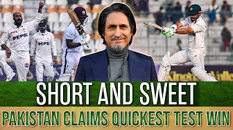 Short and Sweet | Pakistan claims quickest test win | Ramiz Speaks background