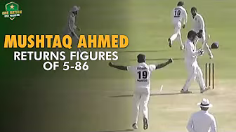 Mushtaq Ahmed returns figures of 5-86 | OGDCL vs PTV | President's Trophy Grade-I 2024-25 background