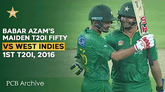 PCB Archive - Maiden T20I Half-Century By Young Babar Azam | PAK vs WI 1st T20I 2016 | M5C2A