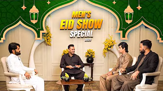 Eid with the stars! 🌟 Rizwan, Fakhar & Naseem join host Wahab Riaz for a special show 🎥 #EidMubarak background