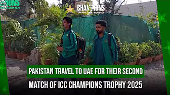 Karachi ✈️ Dubai | Pakistan travel to UAE for their second match of ICC Champions Trophy 2025 🏏 background