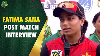 Fatima Sana Post Match Interview | Conquerors vs Stars | National Women's T20 Tournament Final | PCB background