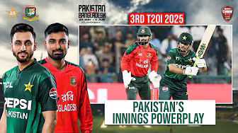 2nd Innings Powerplay | Pakistan vs Bangladesh | 3rd T20I, 2025 | PCB | M2N1A background