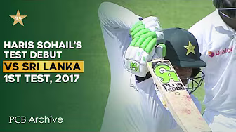 PCB Archive - Haris Sohail Hits 7️⃣6️⃣ Runs on Test Debut | PAK vs SL 1st Test 2017 | M6C2A