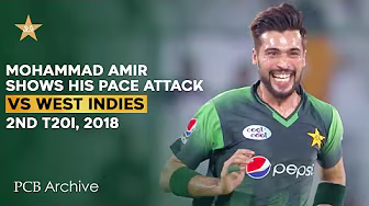 PCB Archive - Mohammad Amir's fine pace bowling in Karachi | PAK vs WI 2nd T20I 2018