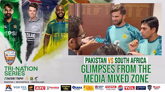 Glimpses from the media mixed zone and post-match press conference after the #PAKvSA ODI! 🏏