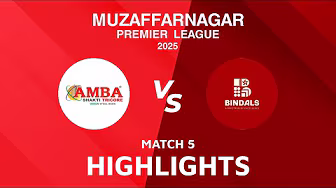 Muzaffarnagar Premier League 2025 | Match 5 Highlights |Amba Warriors VS Bindals Strikers | 09/04/25 backdrop