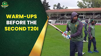 Warm-ups before the second T20I as we wait for the conditions to improve | PCB | MA2A background