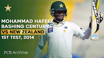 PCB Archive - Mohammad Hafeez Bashing 👏 Match Winning Century 💯 | PAK vs NZ 1st Test 2014 | M2C2A background