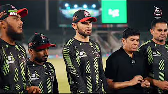 Bangladeshi Spinner Rishaad Hossain receives his cap from Shaheen! | QG v LQ | HBL PSL 10 background