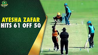 Ayesha Zafar hits 61 off 50 | Invincibles vs Stars | National Women's T20 Tournament 2024-25 | PCB backdrop