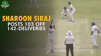 Sharoon Siraj posts 103 off 142 deliveries | KRL vs Eshaal Associates | President's Trophy 2024-25 backdrop
