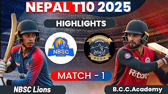 Nepal T10 2025| Match 1 | NBSC Lions VS Birat Cricket Club & Academy I FullHighlights background