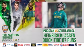Heinrich Klaasen's Quick-Fire 8️⃣7️⃣ Runs | Pakistan vs South Africa | 3rd ODI | Tri-Nation Series background