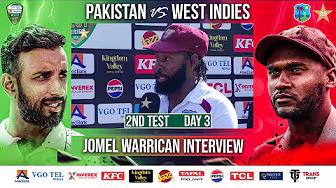 Jomel Warrican Interview | Pakistan vs West Indies | 2nd Test Day 3 | PCB | M2I1A background