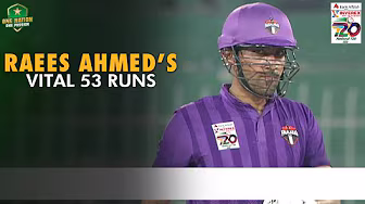 Vital 5️⃣3️⃣ Runs From Raees Ahmed | Rawalpindi vs Faisalabad | M 15 | National T20 Cup 2025 M2L1